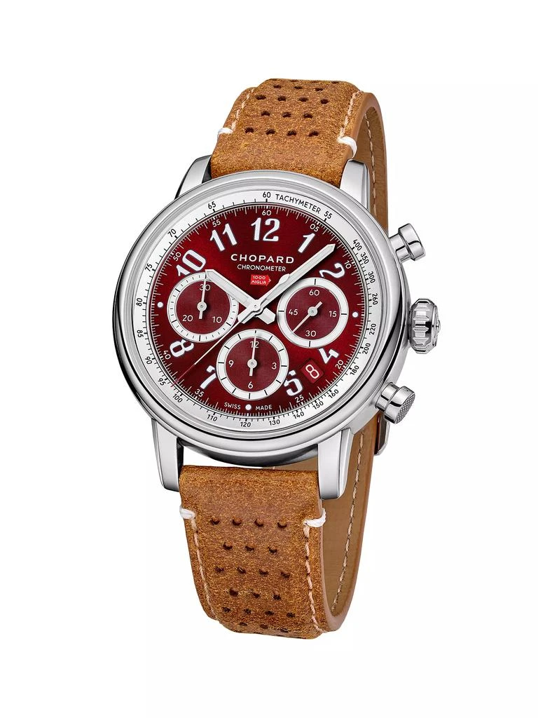 Chopard Classic Racing Stainless Steel & Leather Watch 4