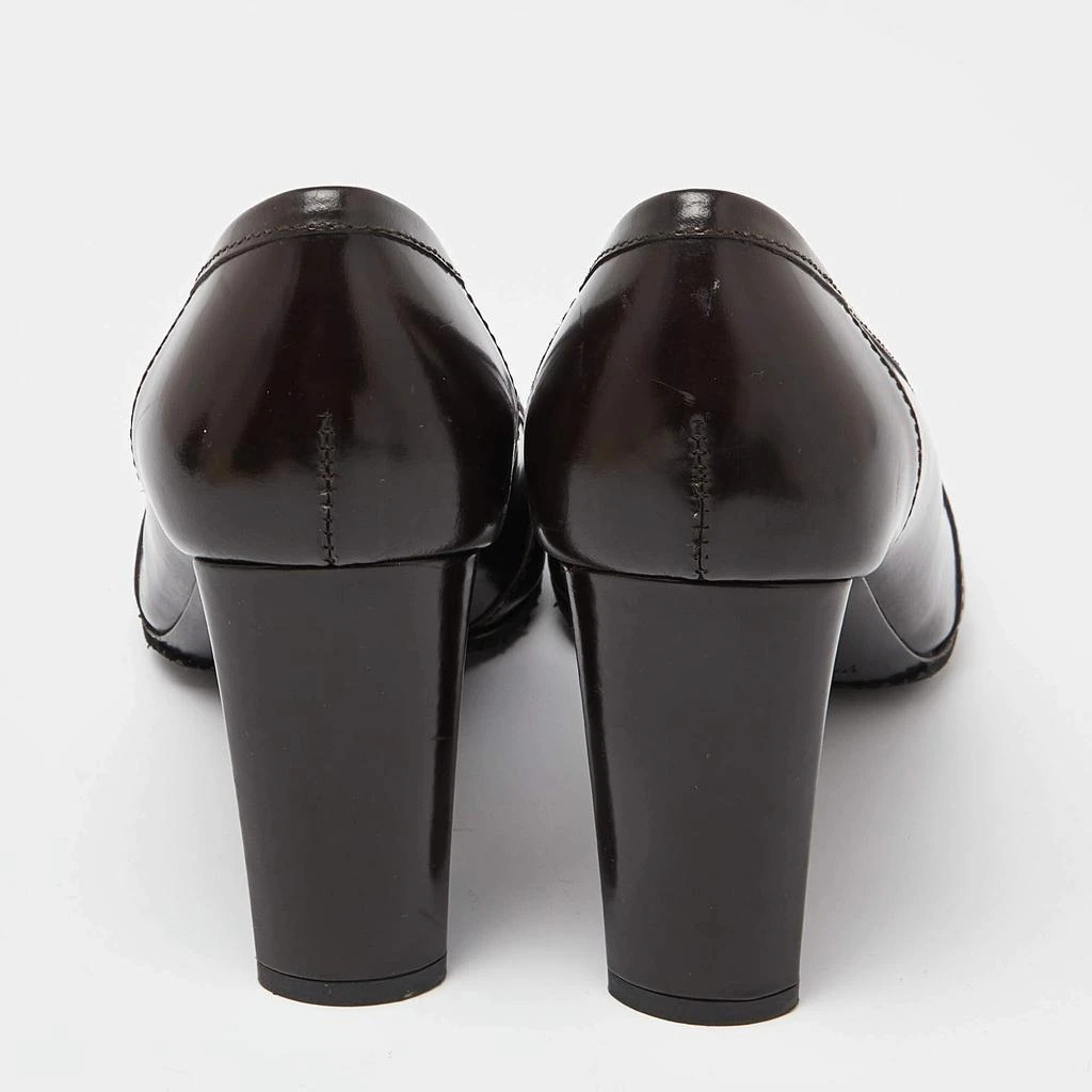 Yves Saint Laurent Saint Laurent Paris Brown Leather Pointed Toe Loafer Pumps Size 39 5