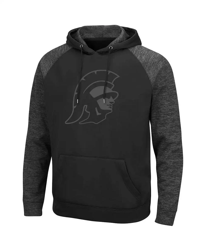 Colosseum Men's USC Trojans Blackout 3.0 Tonal Pullover Hoodie 3