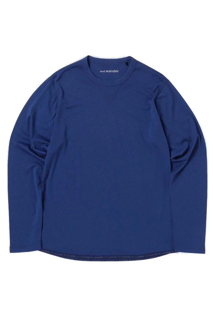 And Wander And Wander Crewneck Long-Sleeved T-Shirt 1