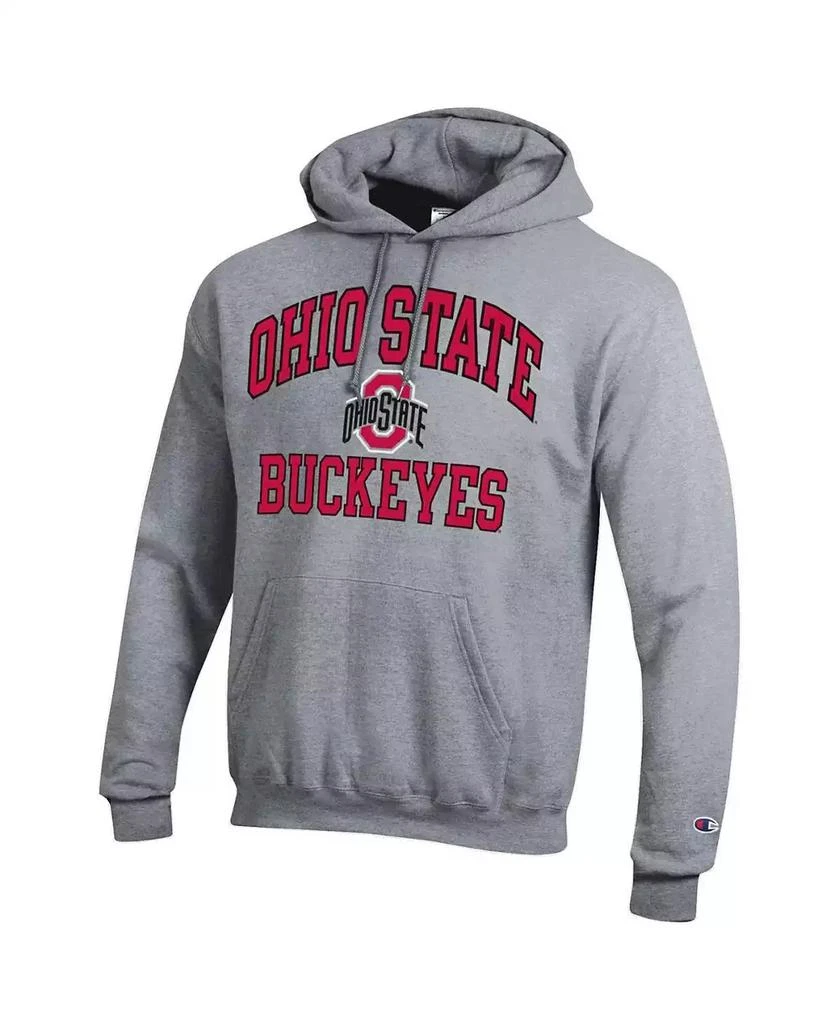 CHAMPION Men
s Heather Gray Ohio State Buckeyes High Motor Pullover Hoodie 3