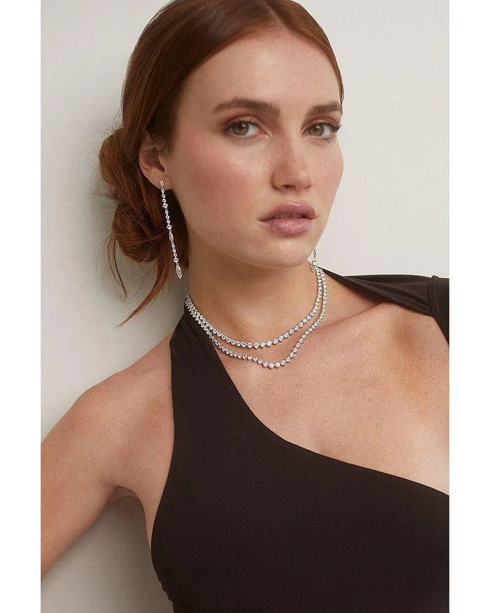 Nadri Cassi Cubic Zirconia Layered Tennis Necklace, 15"   2