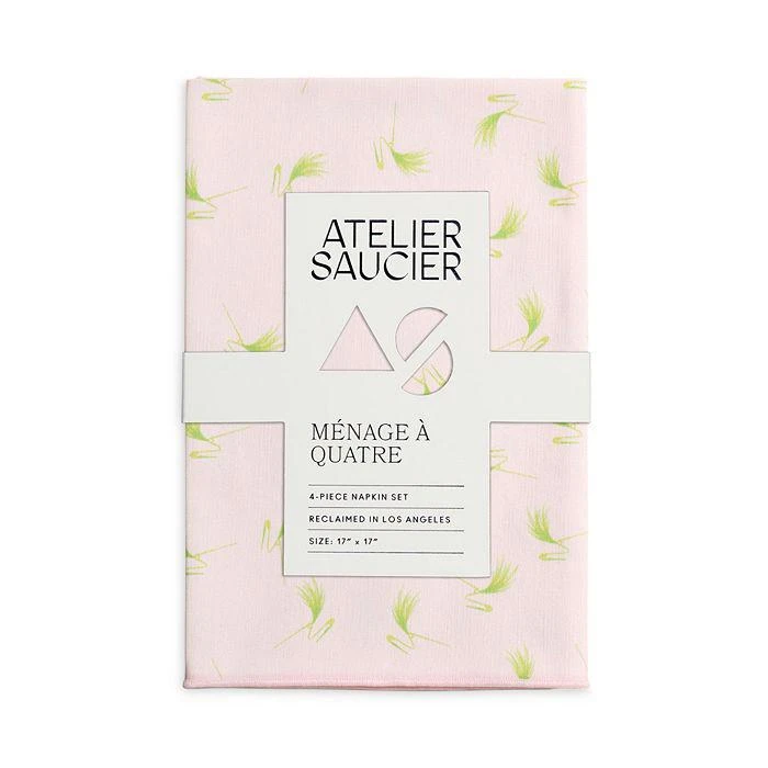 ATELIER SAUCIER Flamingo Pin Napkins, Set of 4 1