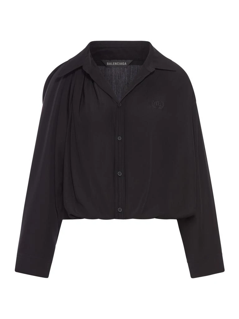 Balenciaga ONE SHOULDER SHIRT IN FLUID POPLIN 1