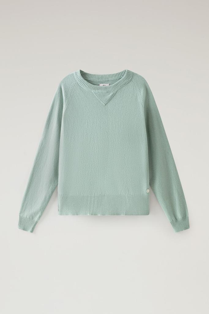 Woolrich Crewneck Sweater in Wool Blend - Women - Green