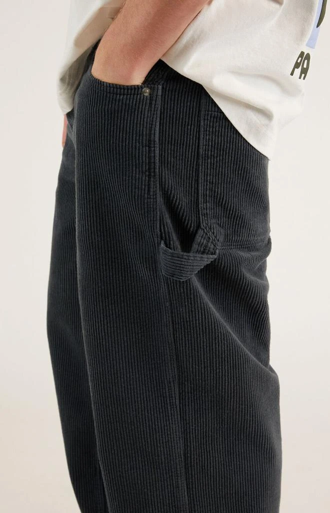 PacSun Washed Black Corduroy Baggy Carpenter Pants 2