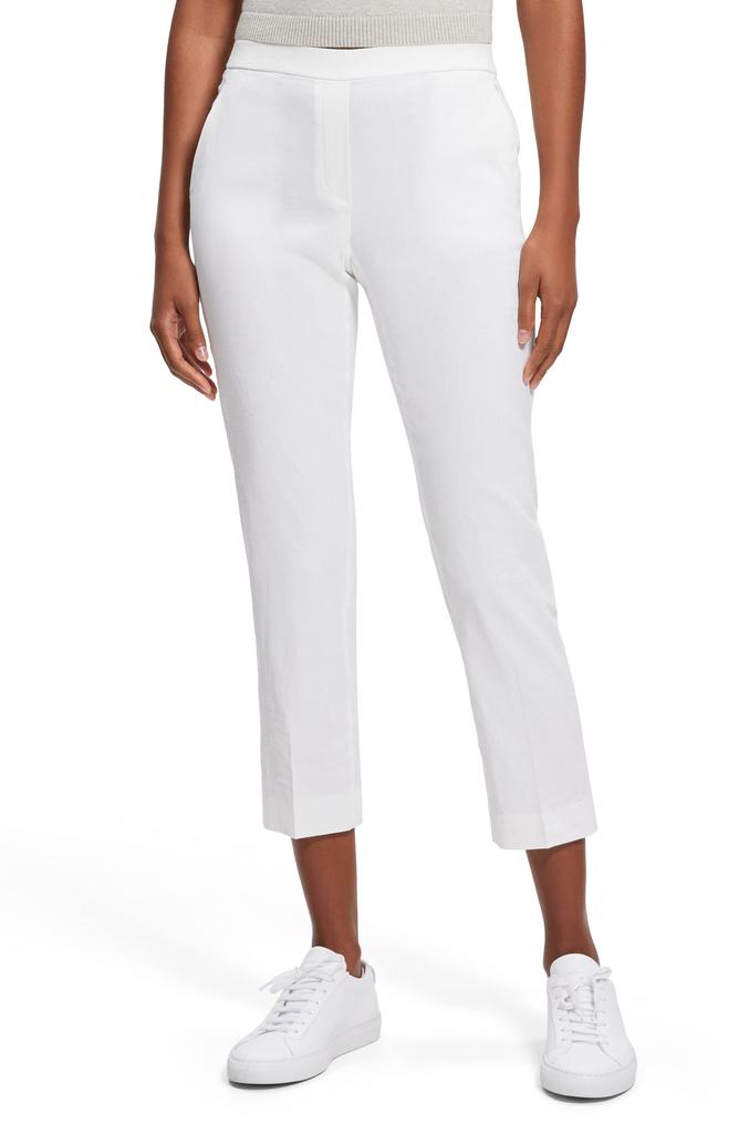 Theory Treeca Linen Blend Pull-On Pants