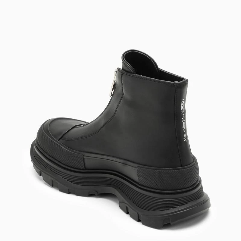 Alexander McQueen Black Zip Tread Slick boot 5