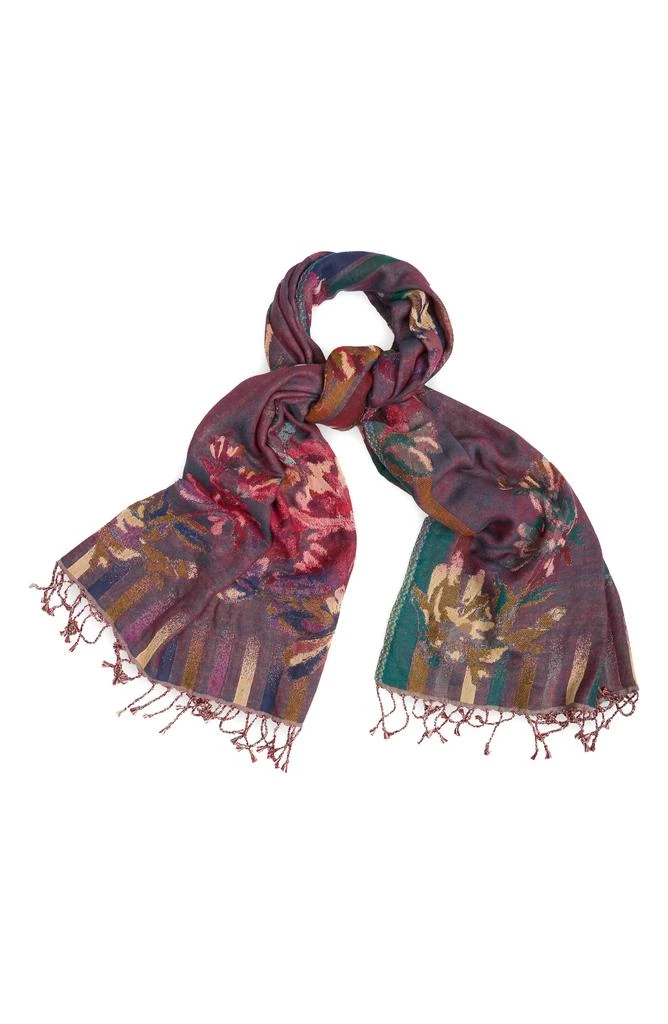  Floral Fringe Scarf