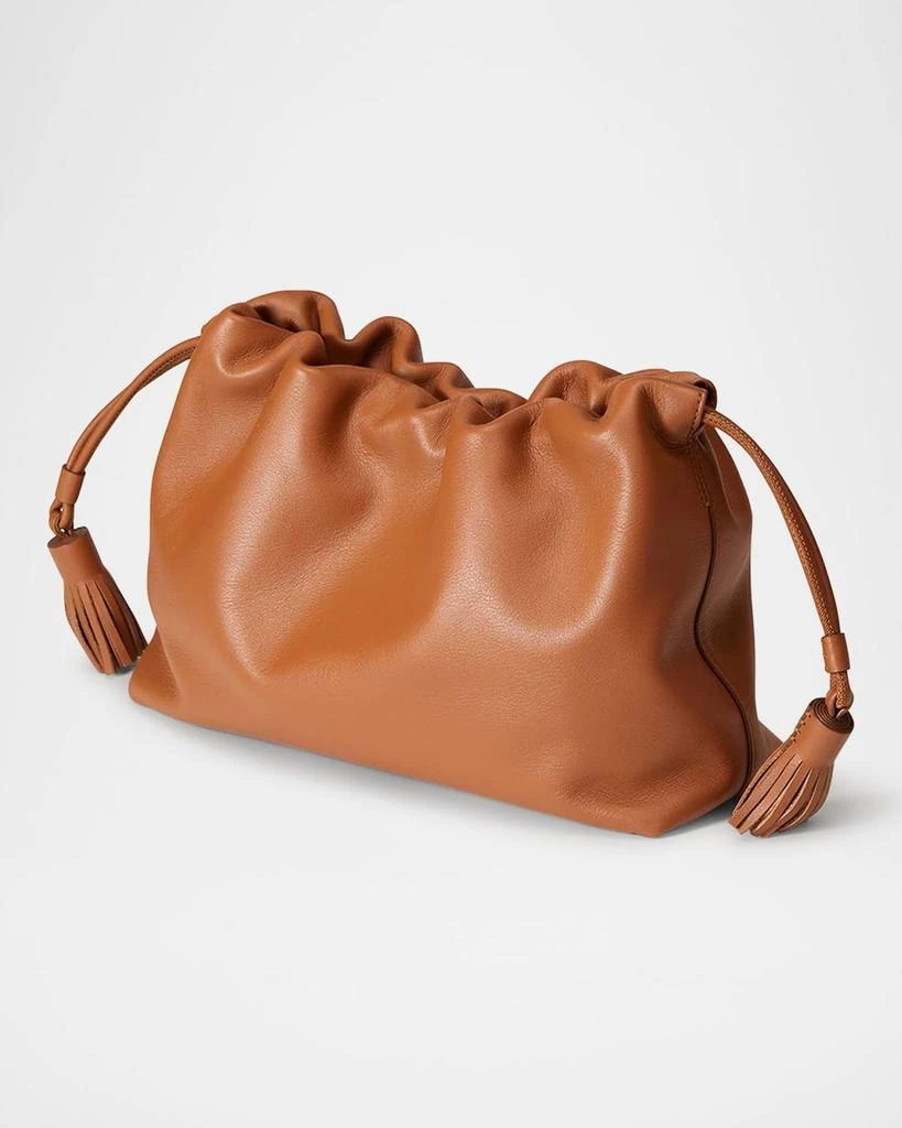 VERONICA BEARD Stash Ruched Leather Shoulder Bag 3
