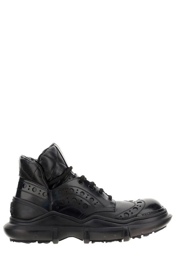 Dolce & Gabbana Logo Plaque Ankle Boots