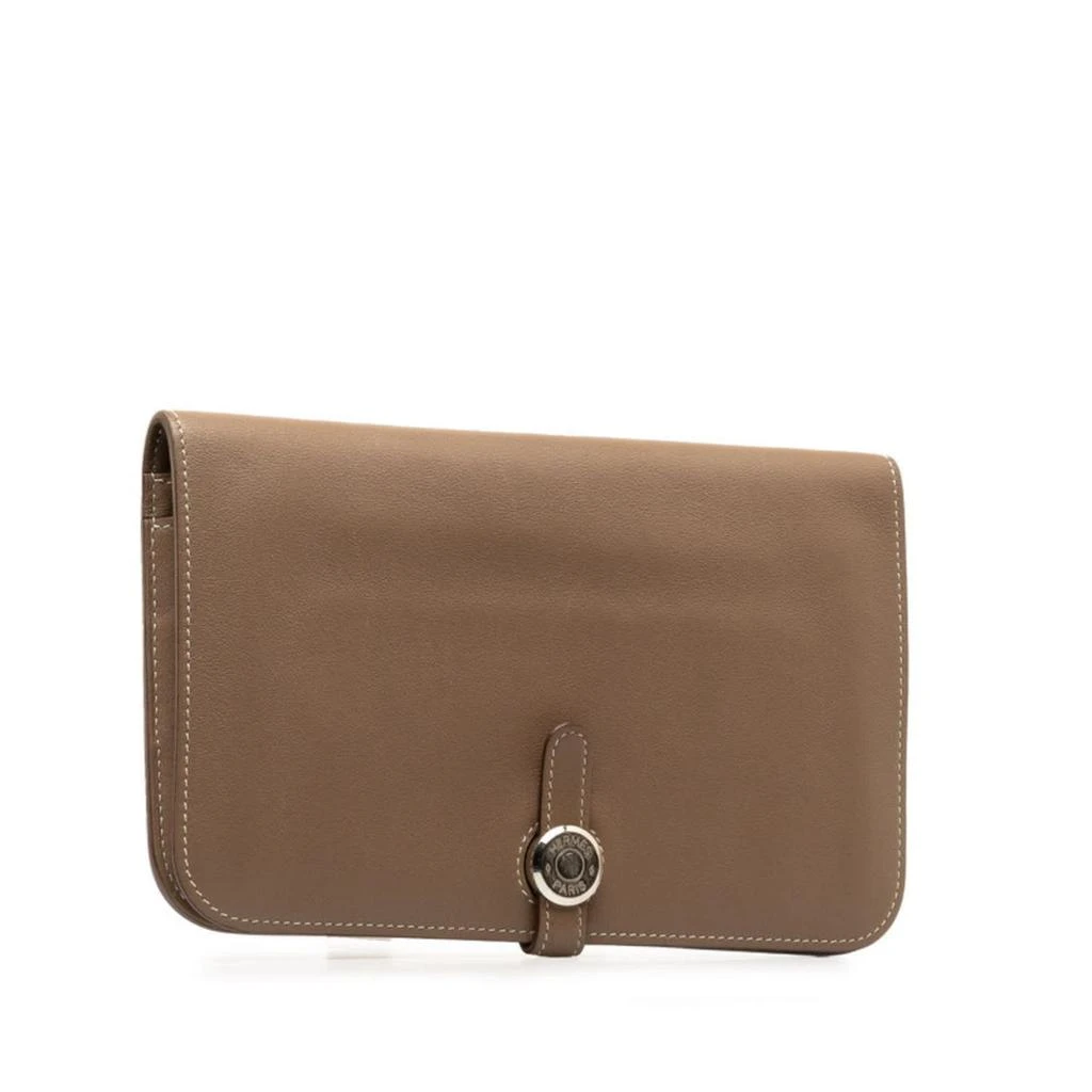 Hermes Etoupe Swift Leather Coin Purse/Coin Case (Pre-Owned) 2