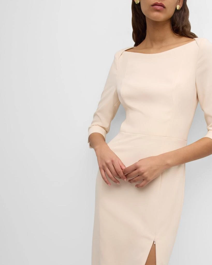 Black Halo Marissa 3/4-Sleeve Ponte Sheath Dress 7