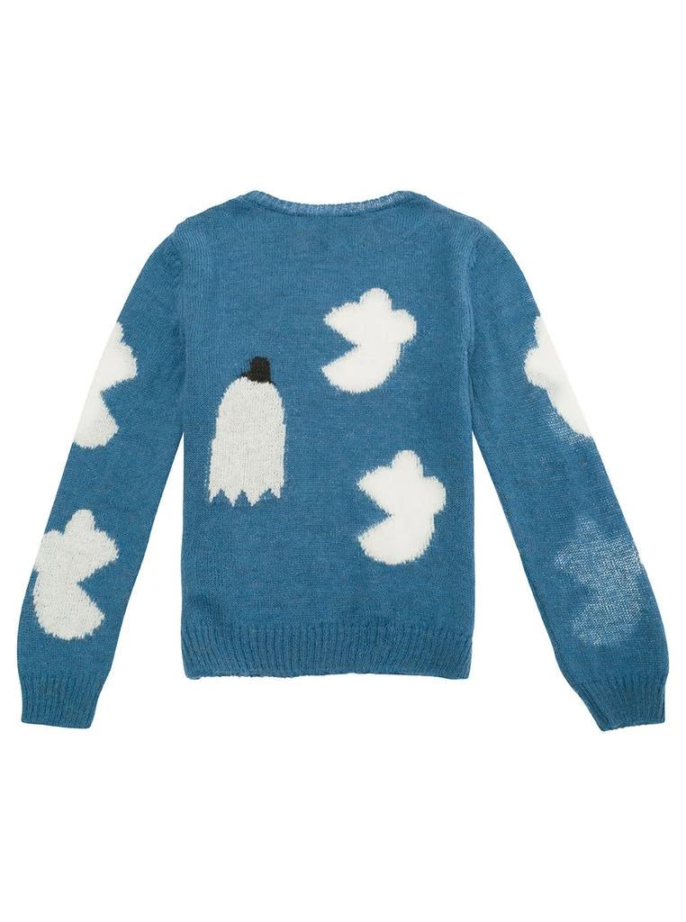 Emile Et Ida Light Blue Sweater With Pac-man Detail In Alpaca Blend Girl 2
