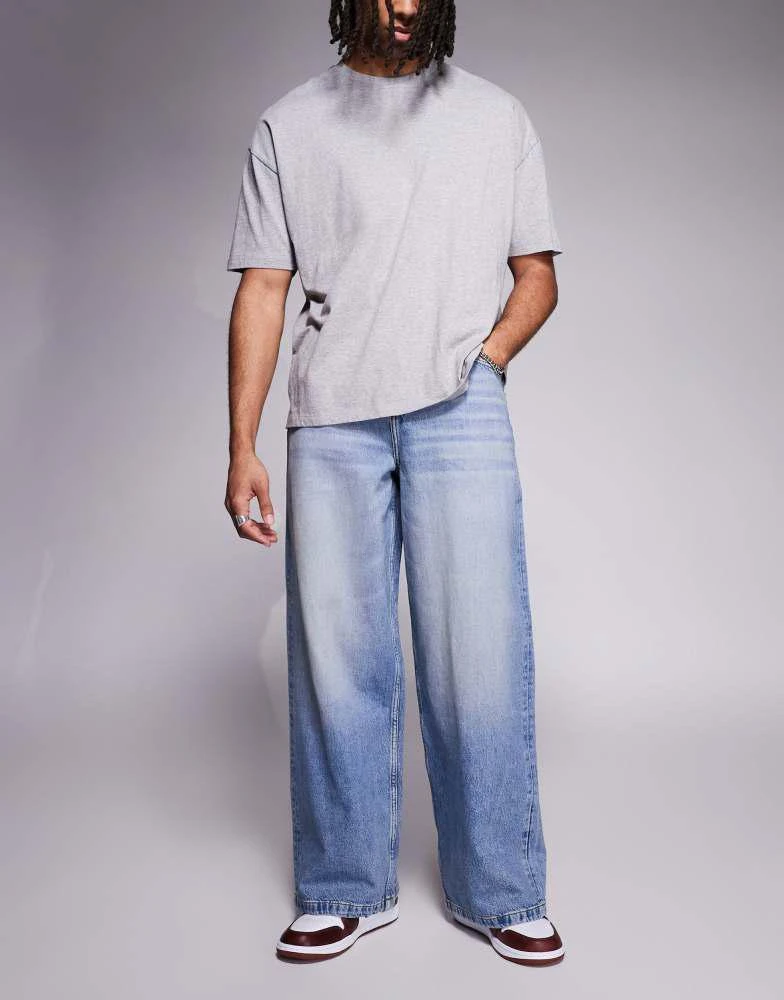 ASOS ASOS DESIGN super baggy jeans in light wash blue 1