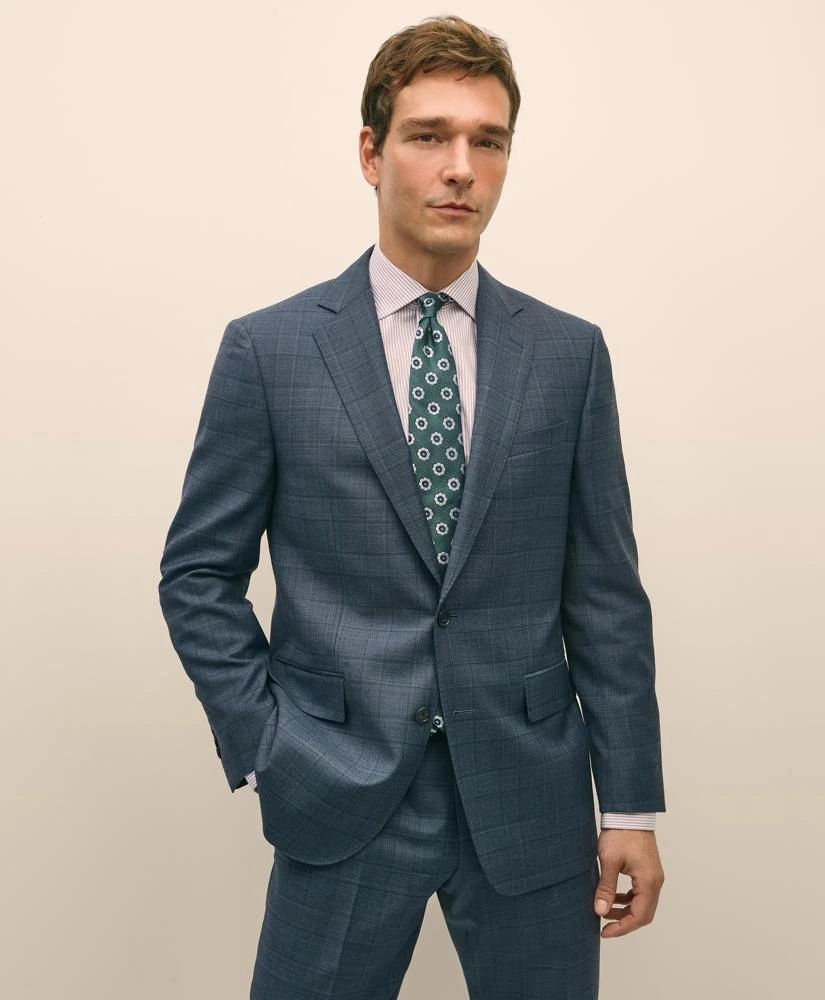 Brooks Brothers Classic Fit Wool Blue Check 1818 Suit 2
