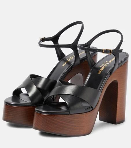 Yves Saint Laurent Bianca 85 leather platform sandals 5
