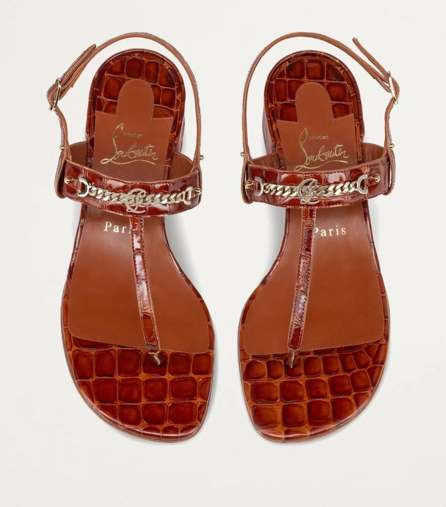 Christian Louboutin Leather MJ Thong Sandals 25 4