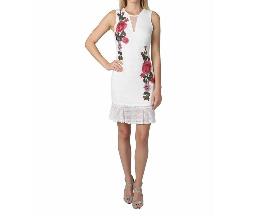 Bebe Bebe - FLORAL EMBROIDERED SLEEVELESS LACE DRESS 3