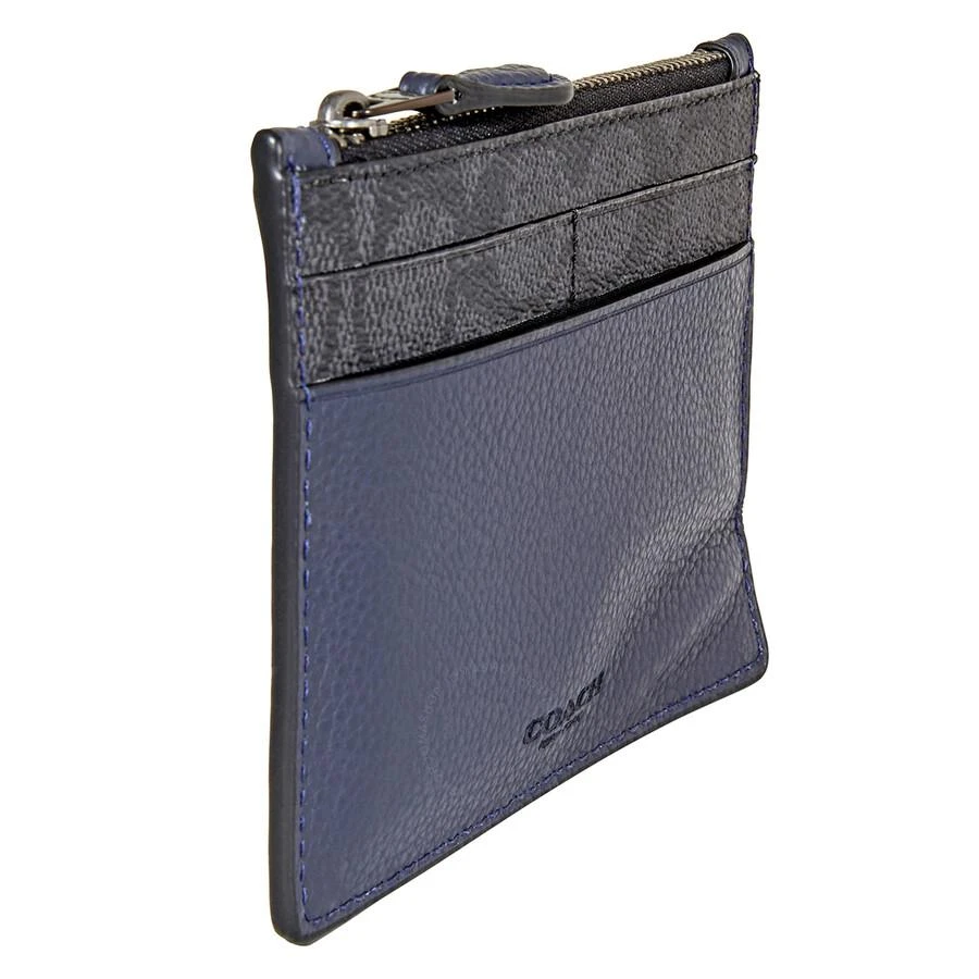 Coach Signature Canvas Blocking Card Case-Charcoal 3
