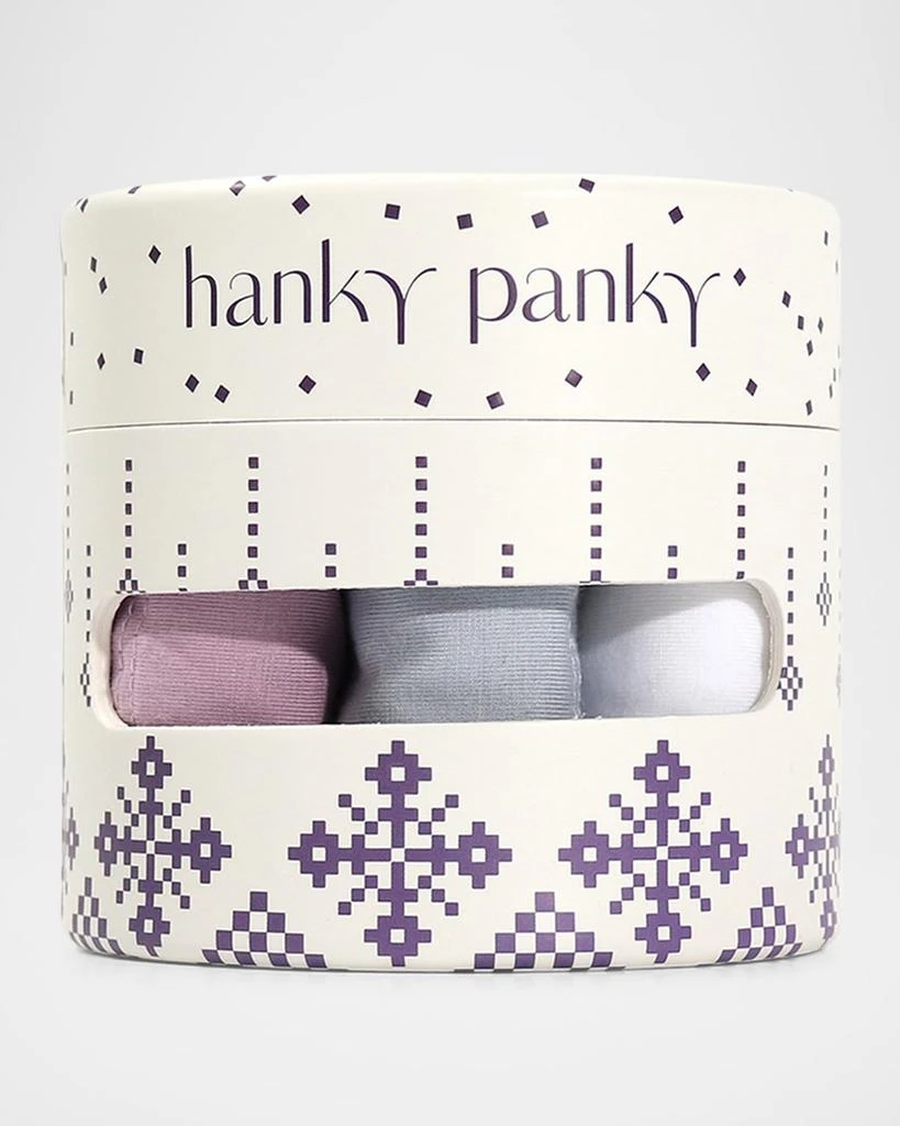 Hanky Panky 3-Pack Holiday Low-Rise Lace Thongs 3