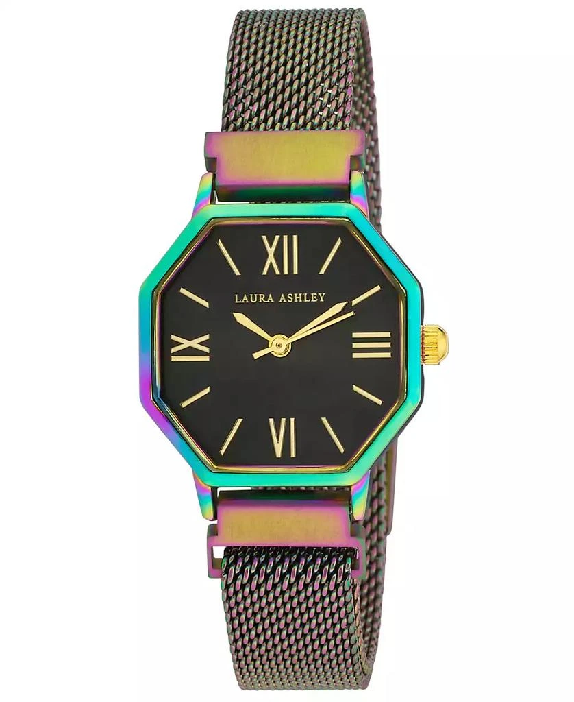 Laura Ashley Women's Octagon Oil Silk Alloy Mesh Bracelet Watch 1