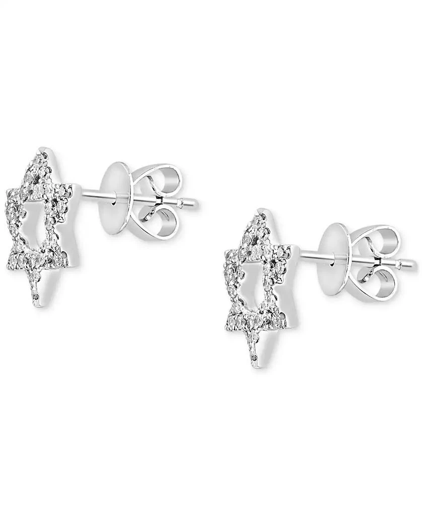 LALI Jewels Diamond Pavé Star of David Stud Earrings (1/5 ct. t.w.) in 14k White Gold 4