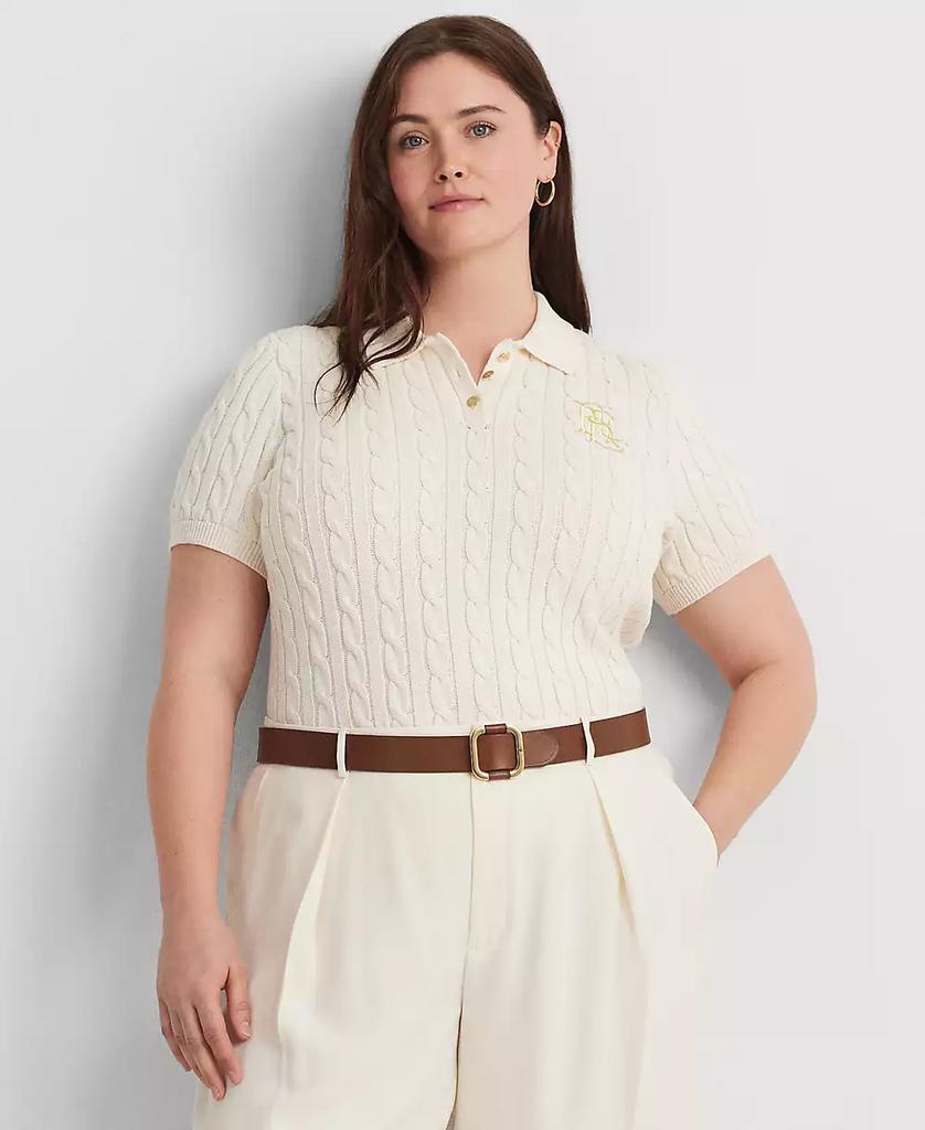Ralph Lauren Women's Cable-Knit Polo Shirt, P/XS-