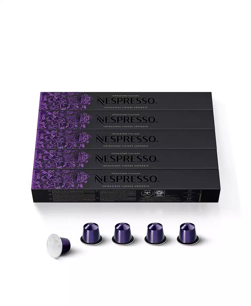 Nespresso Capsules OriginalLine, Ispirazione Firenze Arpeggio, Dark Roast Espresso Coffee, 50-Count Espresso Pods, Brews 1.35 oz