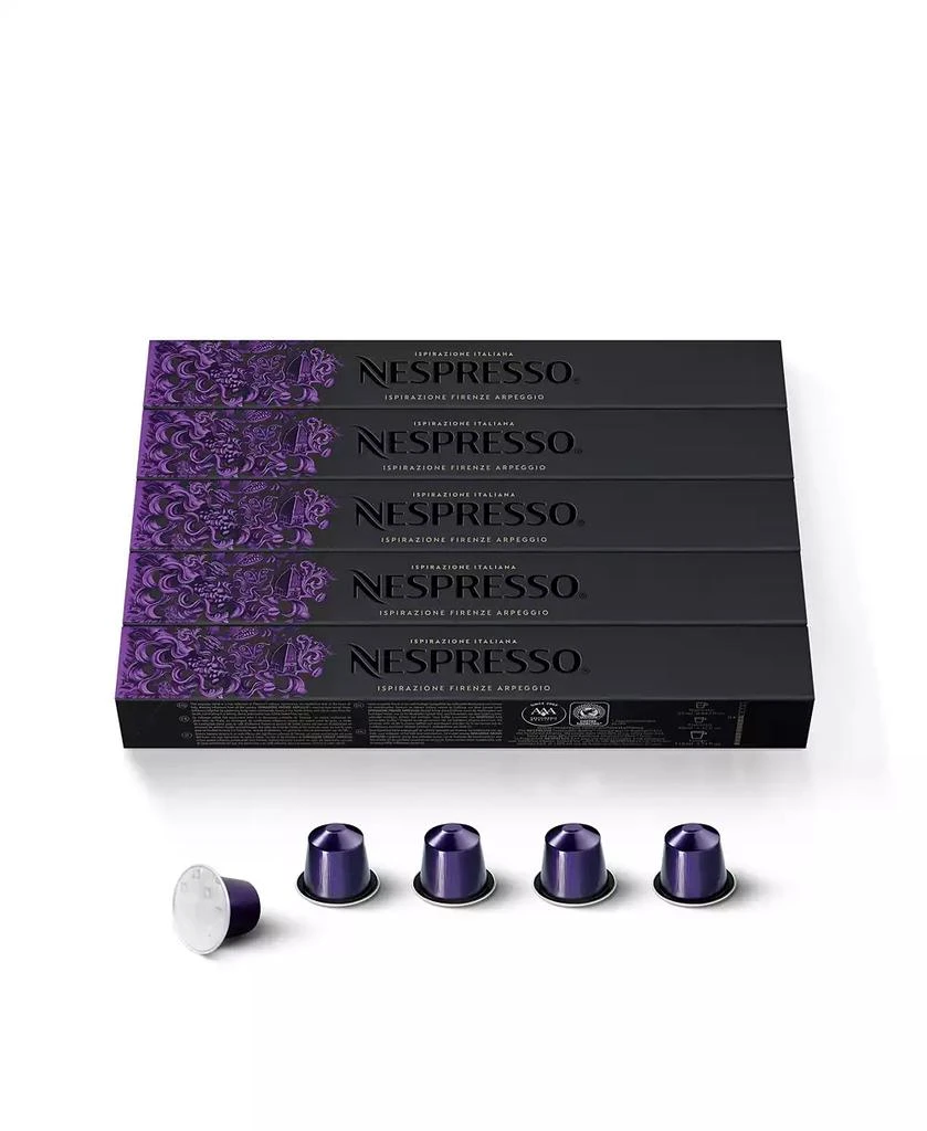 Nespresso Capsules OriginalLine,  Ispirazione Firenze Arpeggio, Dark Roast Espresso Coffee, 50-Count Espresso Pods, Brews 1.35 oz 1