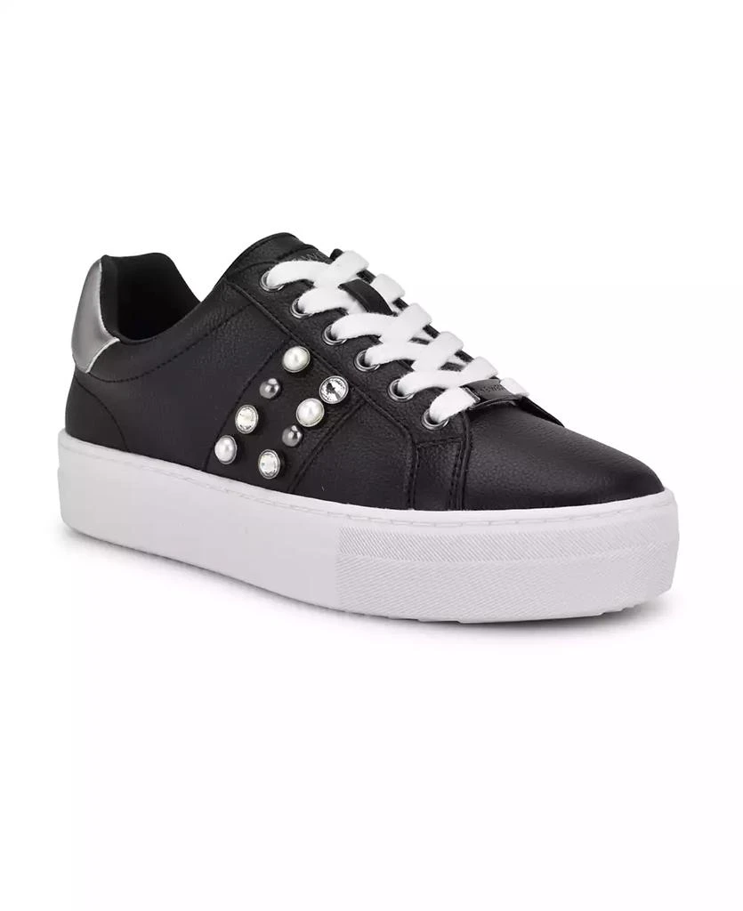 Nine West Women's Gripes Lace-Up Platform Sneakers 1