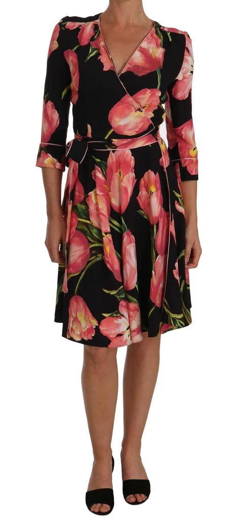 Dolce 
Gabbana pink Tulip Print Stretch Shift Women
s Dress