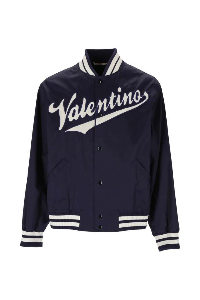 Valentino Valentino Logo Patch Varsity Bomber Jacket 1
