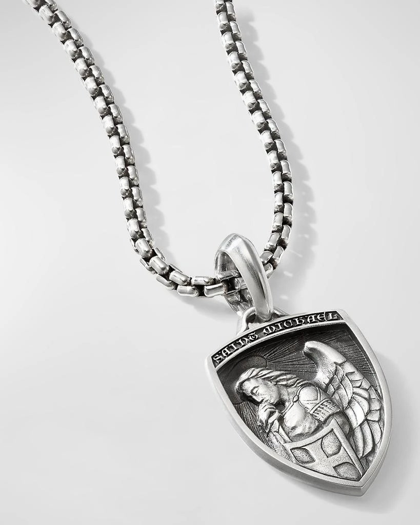 David Yurman Men's St. Michael Pendant in Silver, 26mm 3