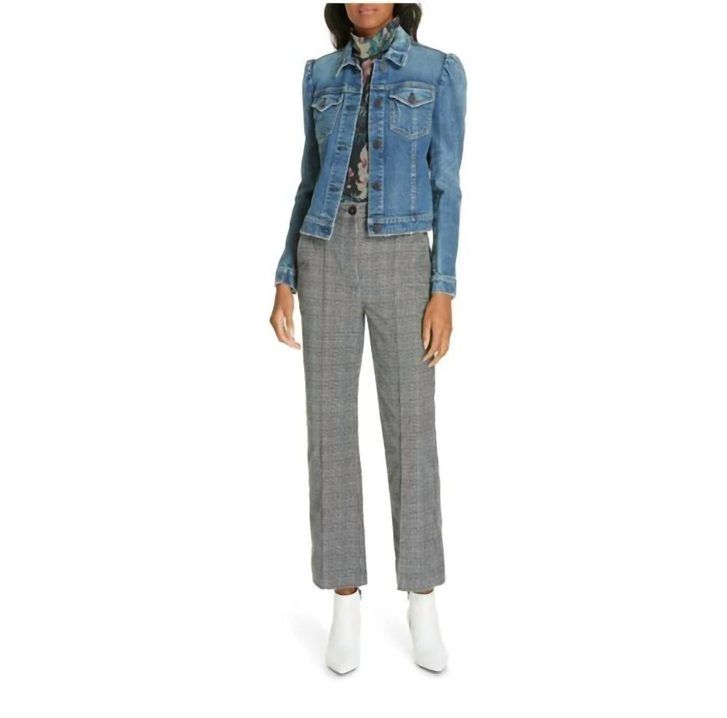 Rebecca Taylor Rebecca Taylor - Houndstooth Plaid Velvet Crop Pants 6