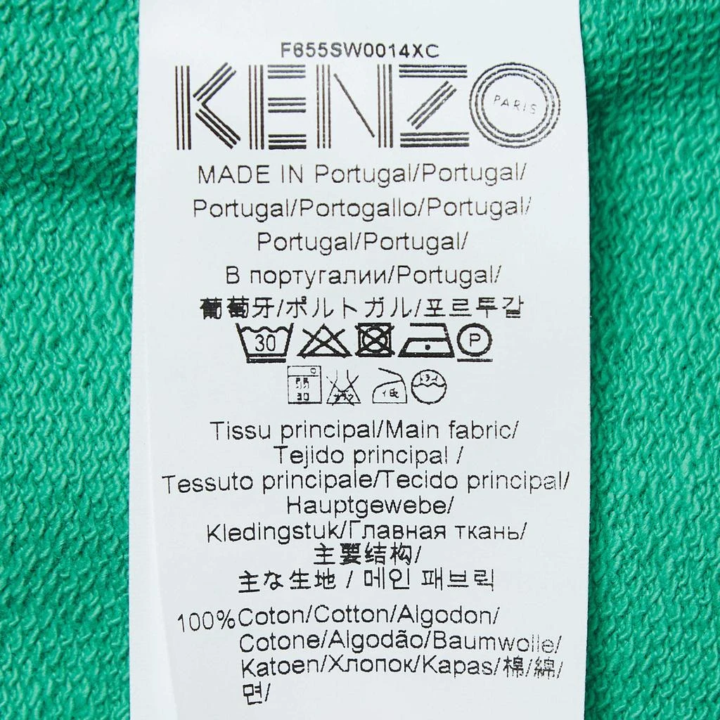 Kenzo Kenzo Green Tiger Embroidered Cotton Crew Neck Sweatshirt M 5