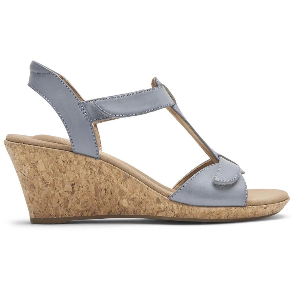 Rockport Womens Faux Leather T-Strap Slingback Sandals 2