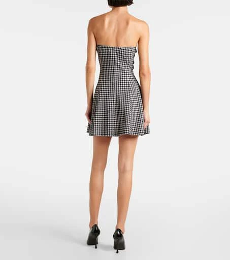 Norma Kamali Strapless Grace houndstooth minidress 3