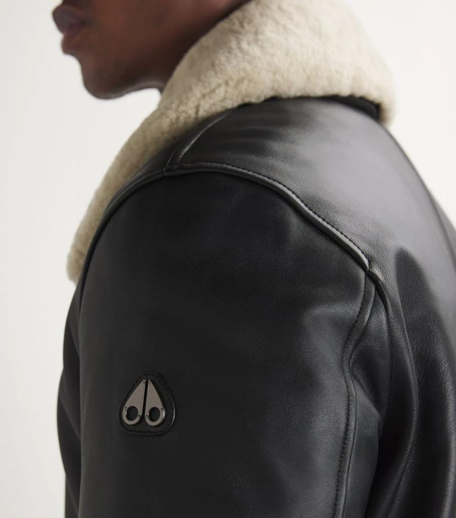 Moose Knuckles Leather Bomber Jacket 6