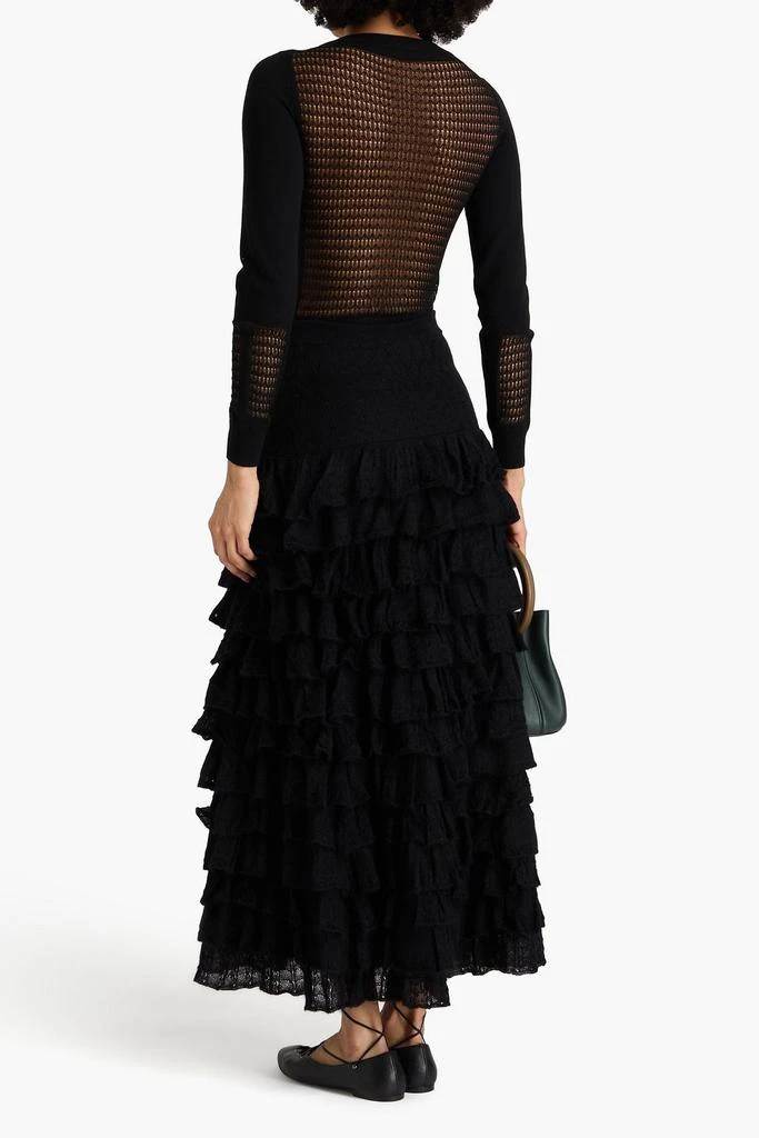 Zimmermann Ruffled pointelle-knit maxi skirt 3