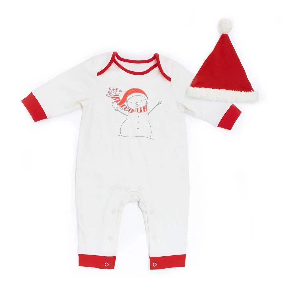 Bunnies By The Bay Bunnies By The Bay - Newborn And Baby Flurry Organic Unisex Romper And Hat Set 1