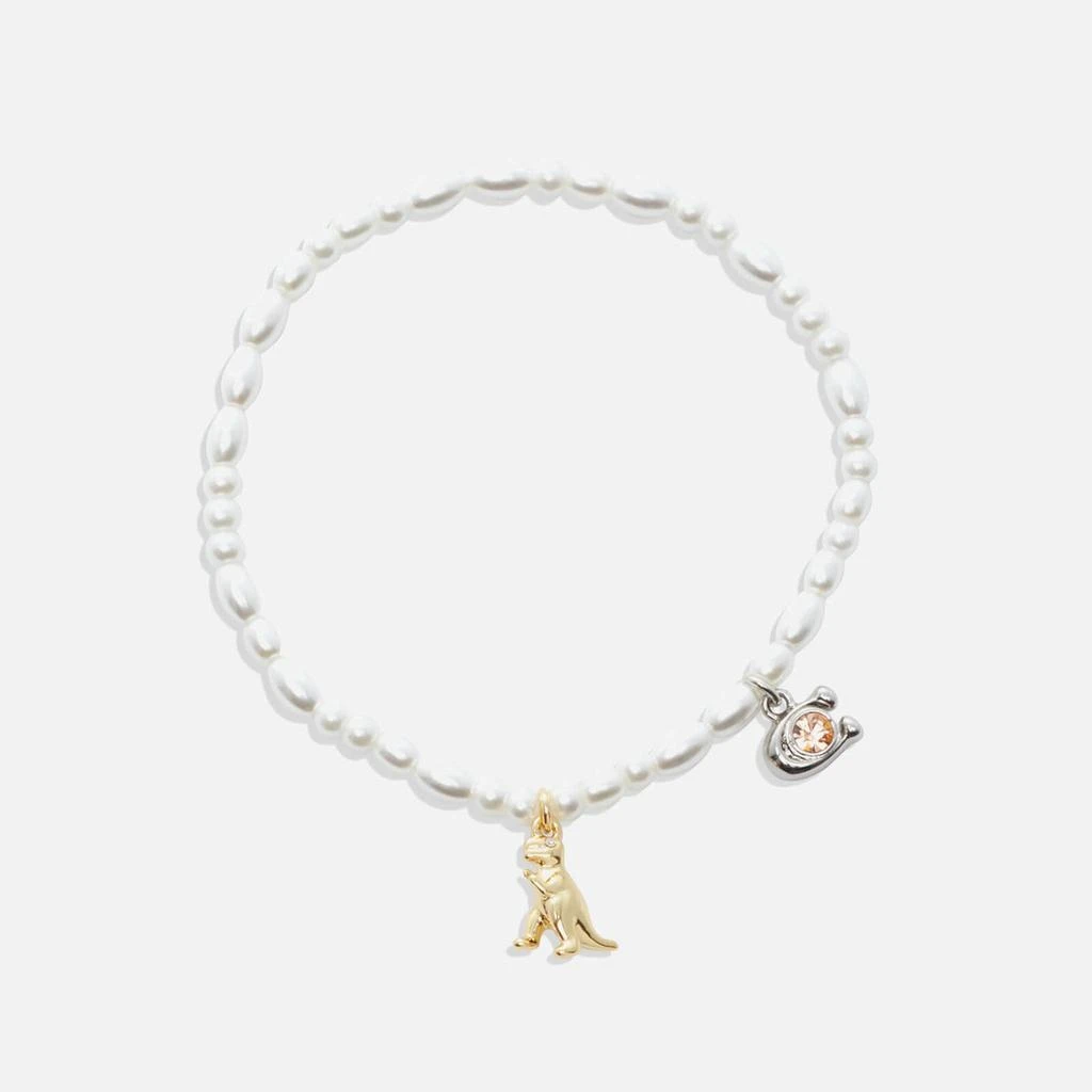 Coach Coach Faux Pearl Gold-Plated Charm Bracelet 1
