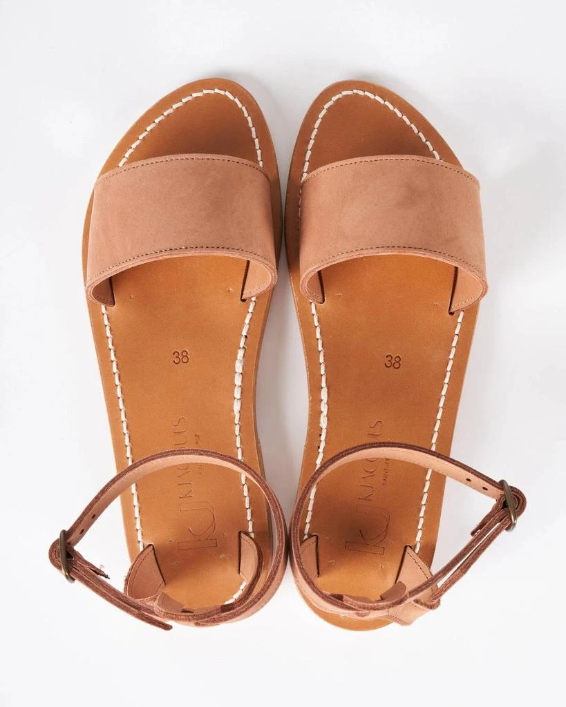 K. Jacques Promethee Single Band Ankle Strap Sandal In Nubuk Luggage 3