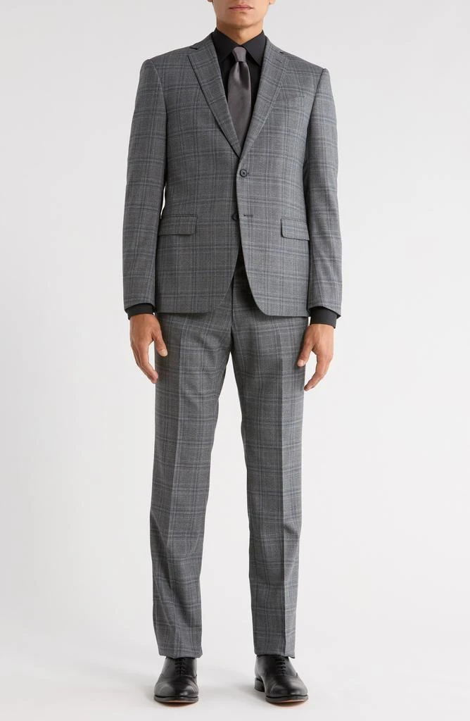 John Varvatos Plaid Wool Blend Suit