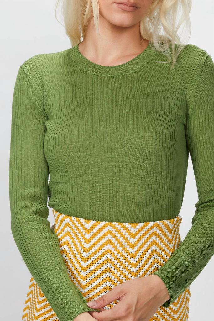 6397 RIBBED SHRUNKEN CREWNECK SWEATER