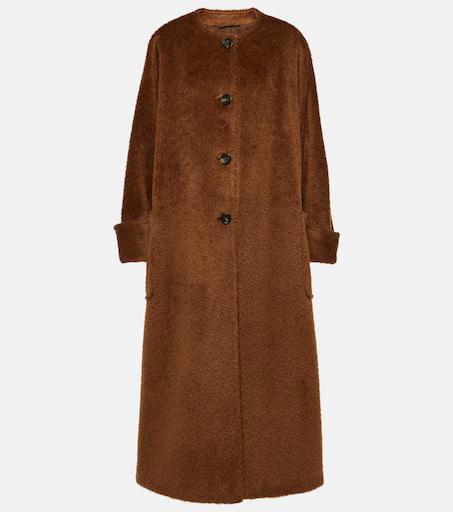 Coat Edward’s wool alpaca size M alpaca wool mix wide mandarin jacket - long