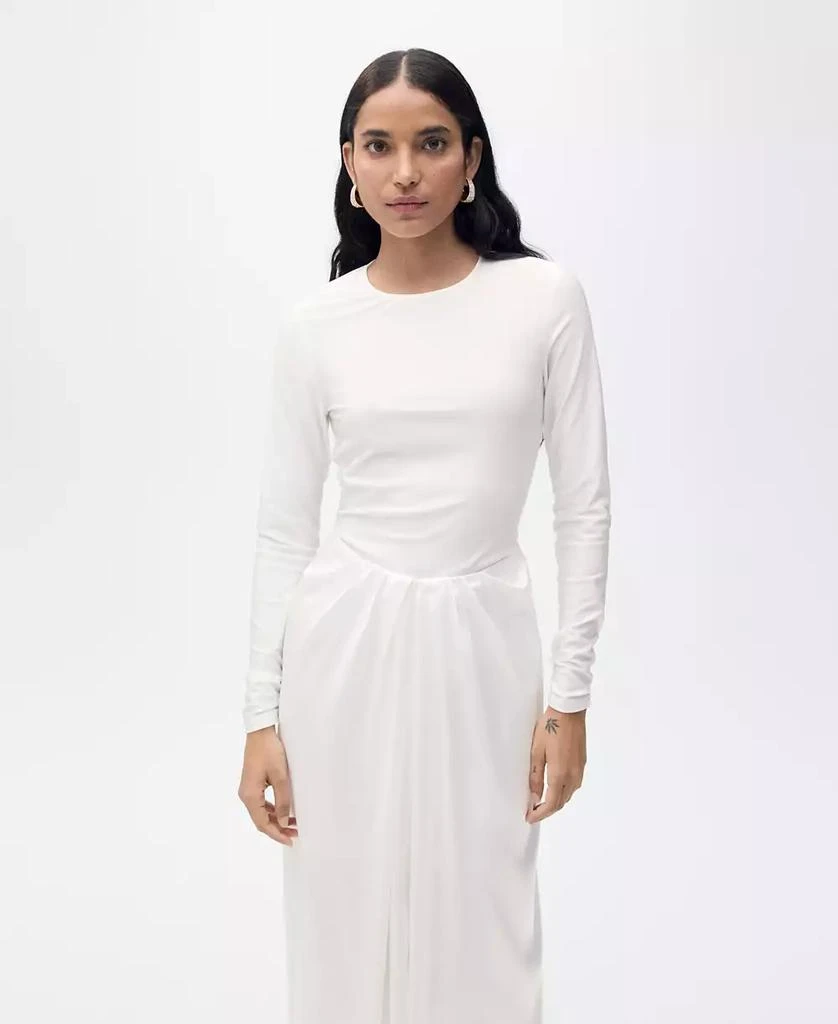 Mango Women's Combined-Fabric Long Dress 6