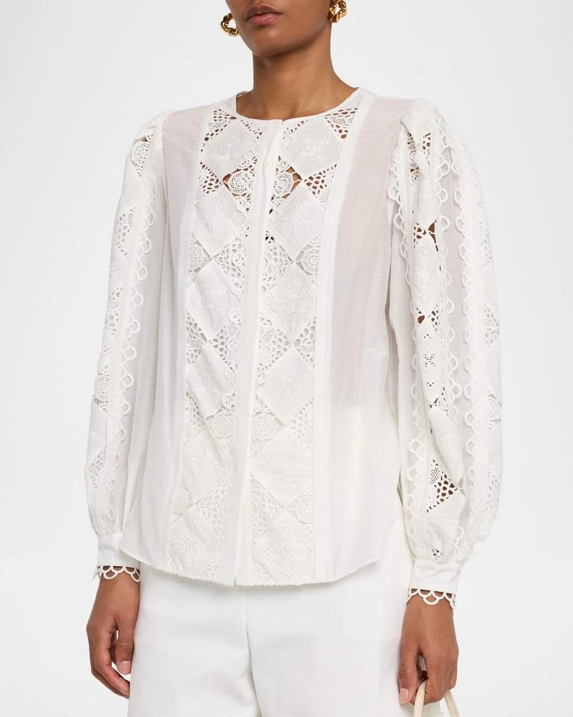 Kobi Halperin Novi Lace-Embellished Blouse 4