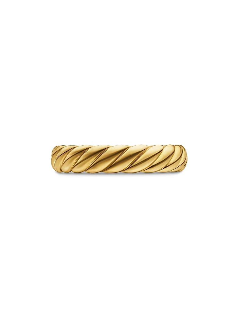 David Yurman Sculpted Cable Band Ring In 18K Yellow Gold 5