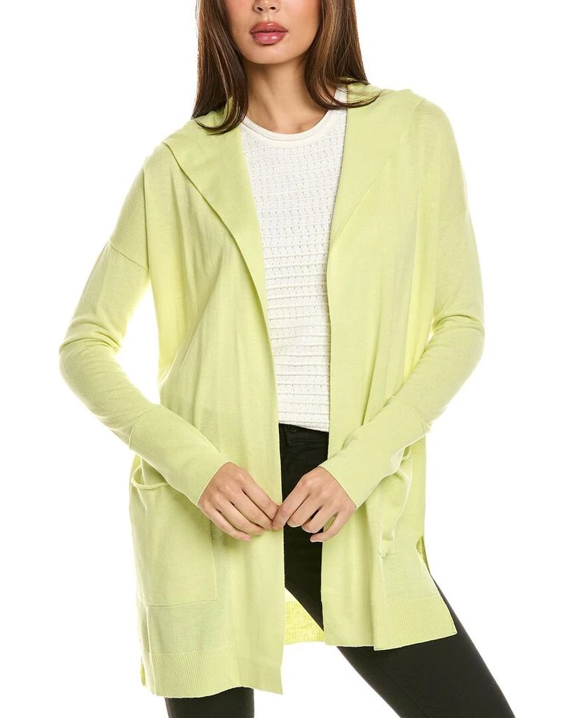 FORTE_FORTE Hooded Drape Silk & Cashmere-Blend Cardigan 1